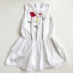 Epk white floral print tulle pedal dress EUC 10Y